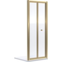 Balterley 4mm Glass Bi-Fold Shower Door 1900 x 760mm Brushed Brass in Metallics