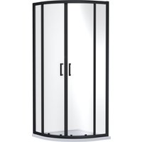 Balterley 6mm Glass Quadrant Shower Enclosure 1900 x 800 x 800mm Matt Black