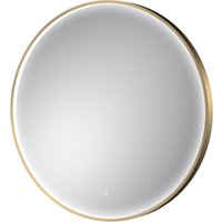 Balterley Round Inset Framed LED Mirror with Demister Pad, 800mm - Brushed Brass in Metallics
