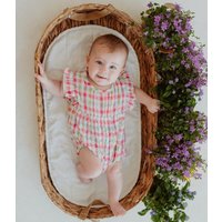 + Picnic Check Bubble Romper m