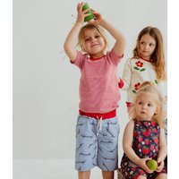 Lilly + Sid Boy's Skateboard Board Shorts in Blue | Size: 3-4 Years