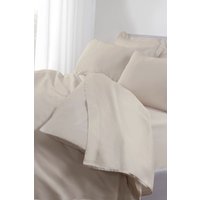 The Linen Consultancy 'TLC 5 Star Hotel Concept' 250TC Cotton Percale Flat Sheet in Cream | Size: King Flat