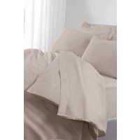 The Linen Consultancy 'TLC 5 Star Hotel Concept' 250TC Cotton Percale Flat Sheet in Taupe | Size: Single Flat