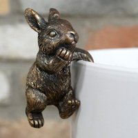 Gifts Direct 2 U Standing Hare Pot Hanger Decoration in Bronze