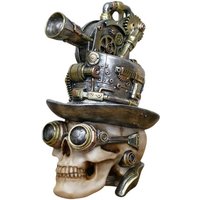 Gifts Direct 2 U Steampunk Skull with Camera Hat Ornament in Bronze