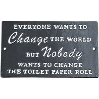 Gifts Direct 2 U Metal Wall Sign Change The World in Black