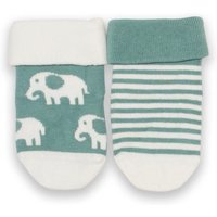 Kite Baby Ele Organic Cotton Socks in Green | Size: 12-24 m