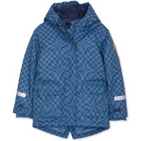 Kite Boy's Chequerboard Go Coat in Blue | Size: 18-24 m
