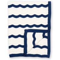 Kite Baby Heirloom Knit Blanket Navy