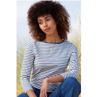 Ashington Boat Neck 3 4 Sleeve Top Stripe