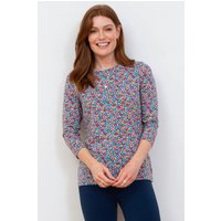 Tarrant 3 4 Sleeve Jersey Top Meadow Ditsy Bright