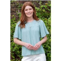 Netherhay Muslin Blouse Soft Aloe
