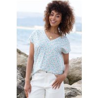 Coombe Jersey T Shirt Meadow Ditsy Soft