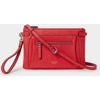 Ruby Leather Crossbody Clutch Bag