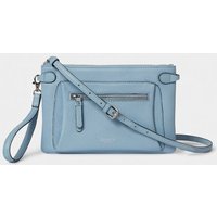 Ruby Leather Crossbody Clutch Bag Pale