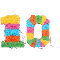 Fax Potato 10th Birthday Pinata Set with Stick & Blindfold - Pink Stick