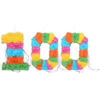 Fax Potato 2pc 100th Birthday Pinata & Blindfold Set - Multi