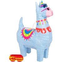 Fax Potato 2pc Llama Pinata & Blindfold Set - Blue