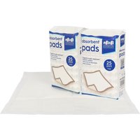 Harbour Housewares Large Disposable Incontinence Bed Pads - 60cm x 60cm - 50x Waterproof Absorbent Mattress Wetting Protector Sheets