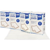 Harbour Housewares Large Disposable Incontinence Bed Pads - 60cm x 60cm - 100x Waterproof Absorbent Mattress Wetting Protector Sheets