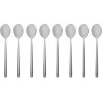 Argon Tableware Stainless Steel Teaspoons - 14.5cm - Pack of 8 in Silver