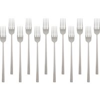 Argon Tableware Stainless Steel Dinner Forks - 19.5cm - Pack of 12 in Silver