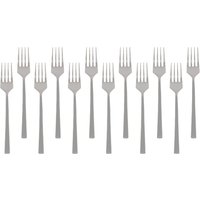 Argon Tableware Stainless Steel Cake Forks - 15cm - Pack of 12 in Silver