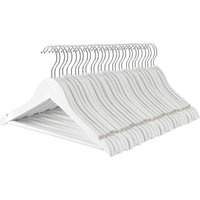Harbour Housewares 30x Strong Children's Coat Hangers with 360 Degree Rotatory Hook in White | Size: 30 Pack
