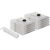 Harbour Housewares Vacuum Storage Bags with Hand Pump - Medium (50 x 70cm) - White - Pack of 10
