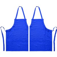 Nicola Spring Cotton Kitchen Bib Aprons - One Size - Pack of 2 in Blue