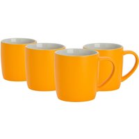 Argon Tableware Matt Coloured Coffee Mugs - 350ml - Pack of 4 in Yellow