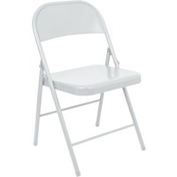 Harbour Housewares Metal Folding Chair - Pack of 1 in White
