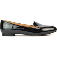 XY London Women's 'Ashleen' Flat Low Block Heeled Slip on Ballerina Pump Shoes in True Black | Size: 3