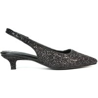 XY London Gerri Glitter Slingback Kitten Heel Court Shoes