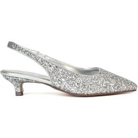 Gerri Pointed Toe Glitter Slingback Kitten Heel Court Shoes