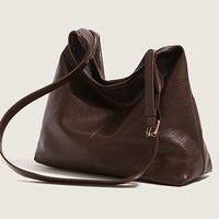 XY London 'Kelsey' Women's Slouchy Shoulder handbag With Adjustble Shoulder Strap in Brown