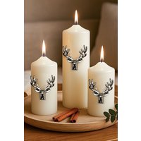 Marco Paul Silver Stag Head Candle Pins Stag Accessories Reindeer Candle