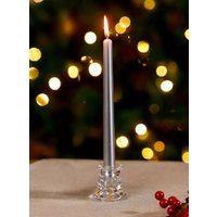 Marco Paul Glass 7cm Taper Candle Stick Holder Table Centre Piece in Clear