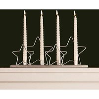 Marco Paul Silver Star Taper Candle Holder Metal Candle Holder Candlestick