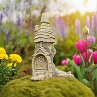 Marco Paul Fairy Castle Garden Ornament in Grey