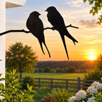 Marco Paul Bird Silhouette Shooting Target Tree Hanging Airgun Practice Metal Garden in Black