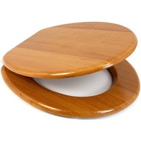 Marco Paul Antique Pine Wooden Toilet Seat 18" with Hinges & Fittings in Brown