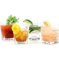 Marco Paul Set of 4 Square Cocktail Glass 250ml in Clear