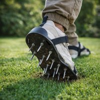 Marco Paul Universal Strap On Lawn Aerator Shoes in Black