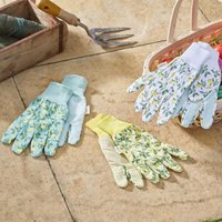 Marco Paul 3pck Cotton Grip Medium Gardening Gloves - Sicilian Lemon