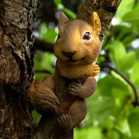 Marco Paul Squirrel Tree Peeker Resin Ornaments in Orange