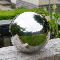 Marco Paul 20cm Silver Stainless Steel Gazing Ball Garden Ornament