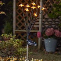 Marco Paul 70cm Solar 8 Stem Garden Stake Lights - Bees in Black
