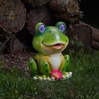 Marco Paul Solar Blinkin Frog Garden Ornament in Green