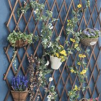 Marco Paul 1.8m Tan Wooden Expandable Trellis for Garden Plants in Beige